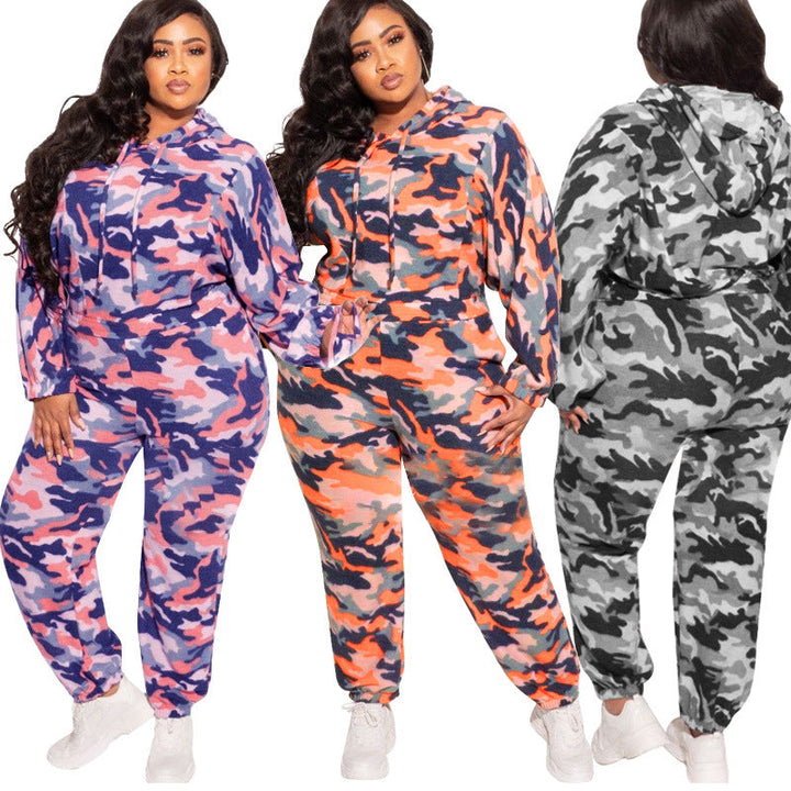 Fashionable Camouflage Design 2Pcs Top and Pants Gen U Us Products