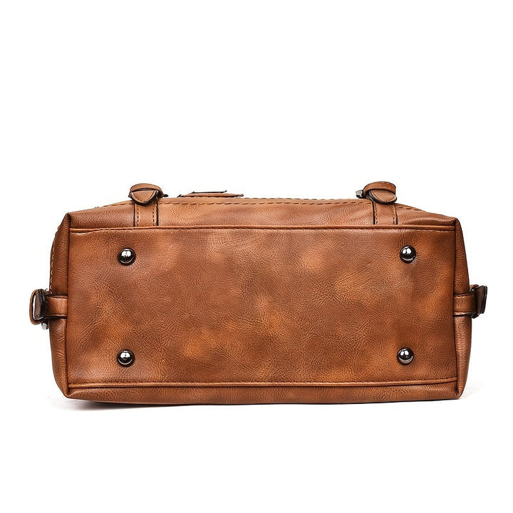 Faux Leather Large Capacity Vintage Boston Handbags Gen U Us Products