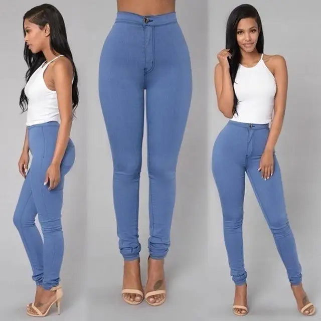 Figure-flattering Stretchy High Waist Skinny Denim Jeans - Gen U Us Products -  