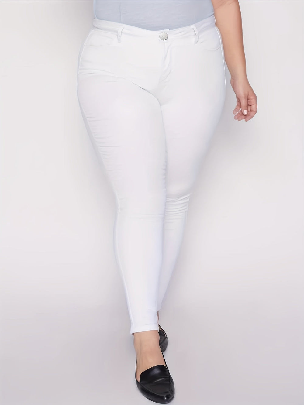 Flattering Button Fly High Stretch Plus Size Skinny Denim Jeans Gen U Us Products
