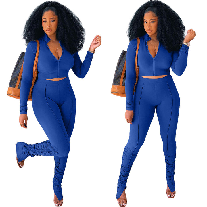 Flattering Fit Cropped Top and Hip Lifting Pants Set S-2XL - Gen U Us Products