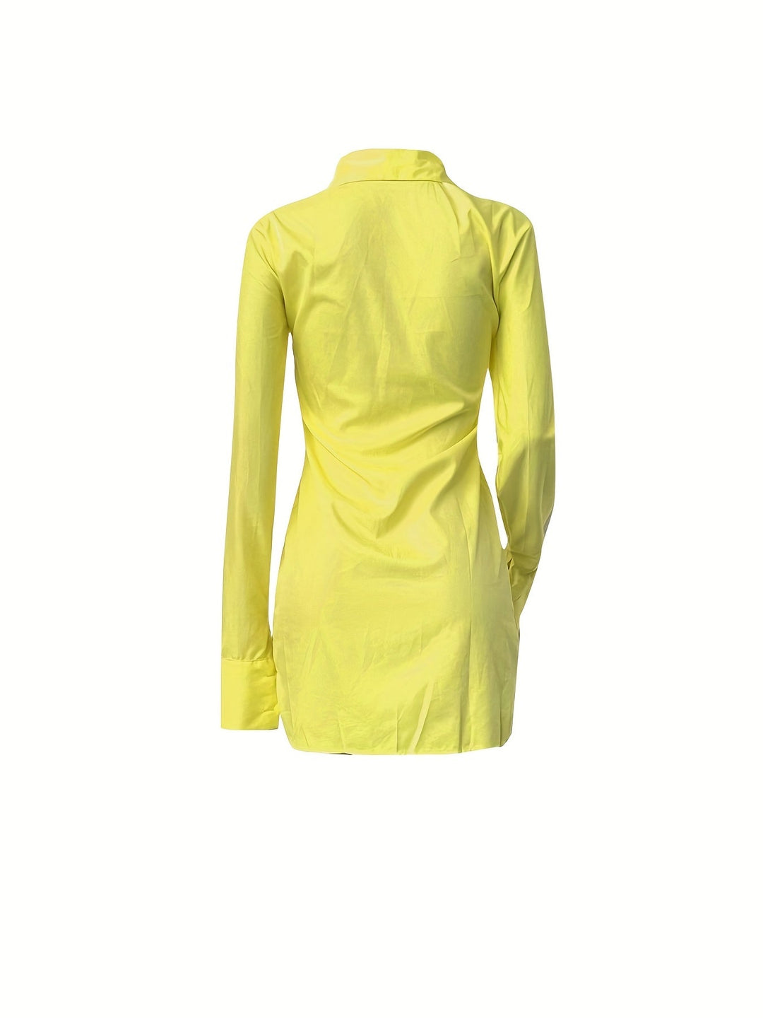 Flossy B Front Button Double Side Slit Mini Shirt Dresses - Gen U Us Products