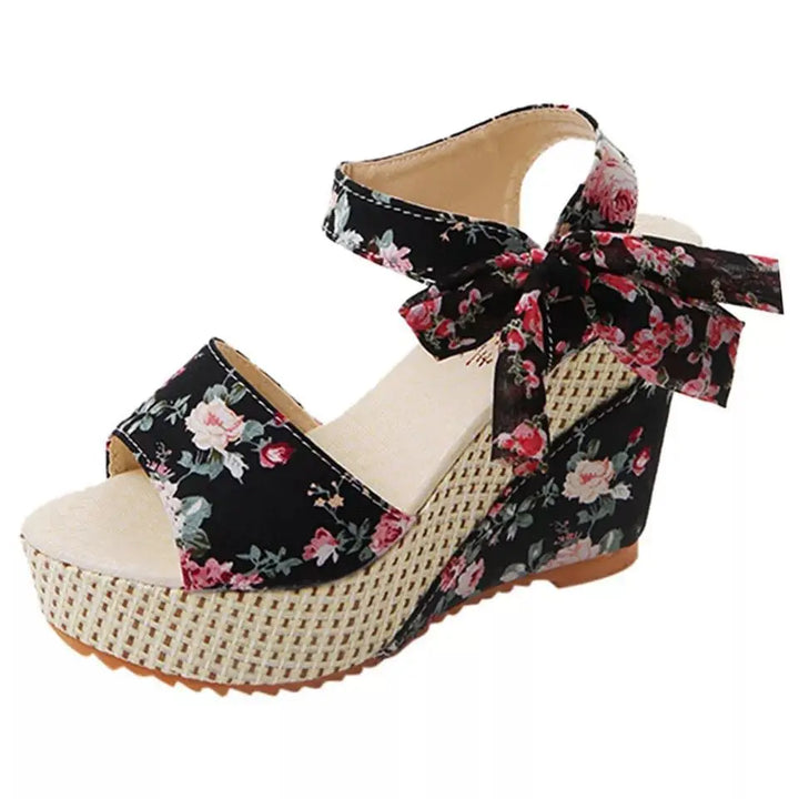 Flower Child Chic Platform Wedge Gladiator Sandals - Gen U Us Products