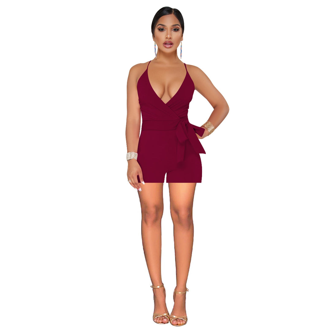 Glamorous Sleeveless Spaghetti Strap V-neck Rompers in Plus Sizes - Gen U Us Products