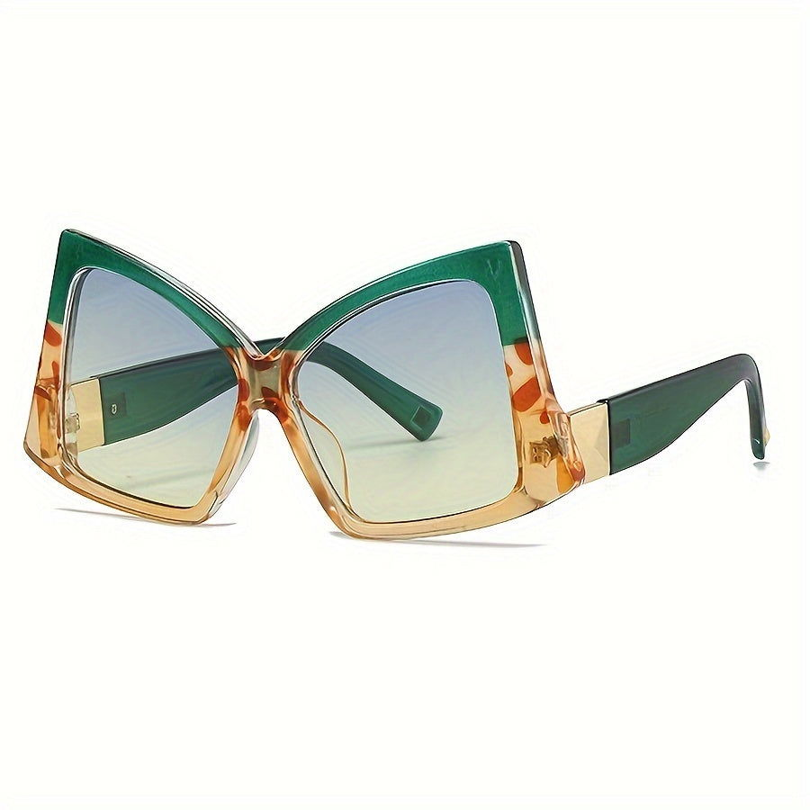 Glamour Girls Trendy Oversized Color Block Cat Eye Sunglasses - Gen U Us Products -  