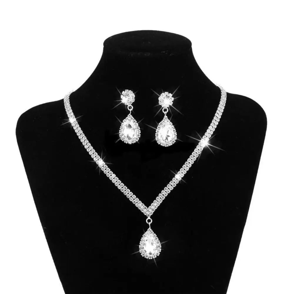 Gorgeous Water Drop Earring and Necklace Jewelry Sets - Gen U Us Products