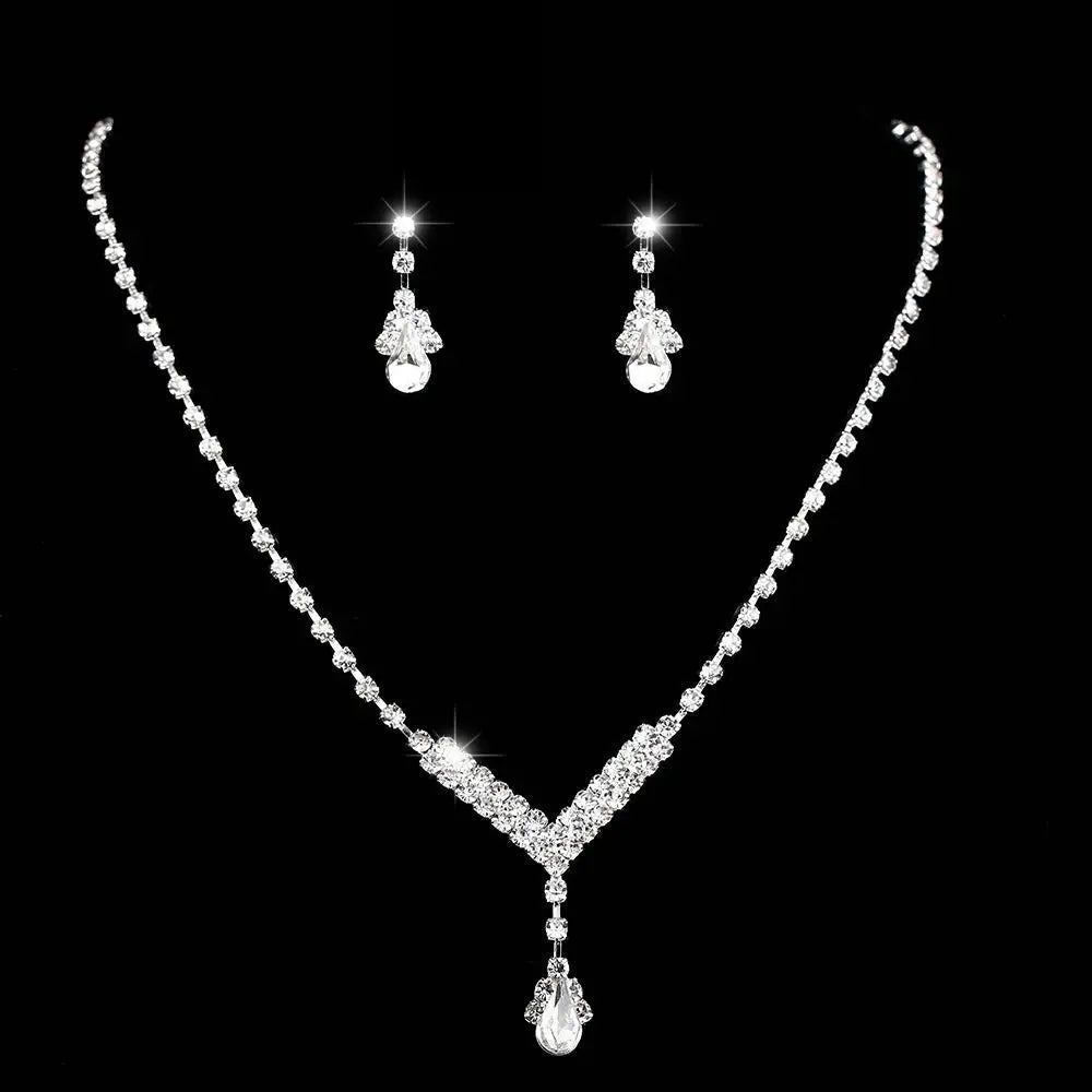 Gorgeous Water Drop Earring and Necklace Jewelry Sets - Gen U Us Products
