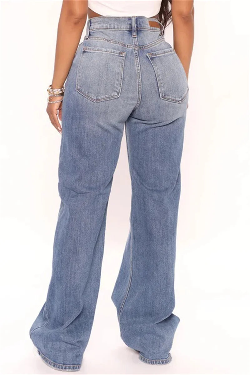 High Waist Loose Baggy Wide Leg Denim Jeans - Gen U Us Products