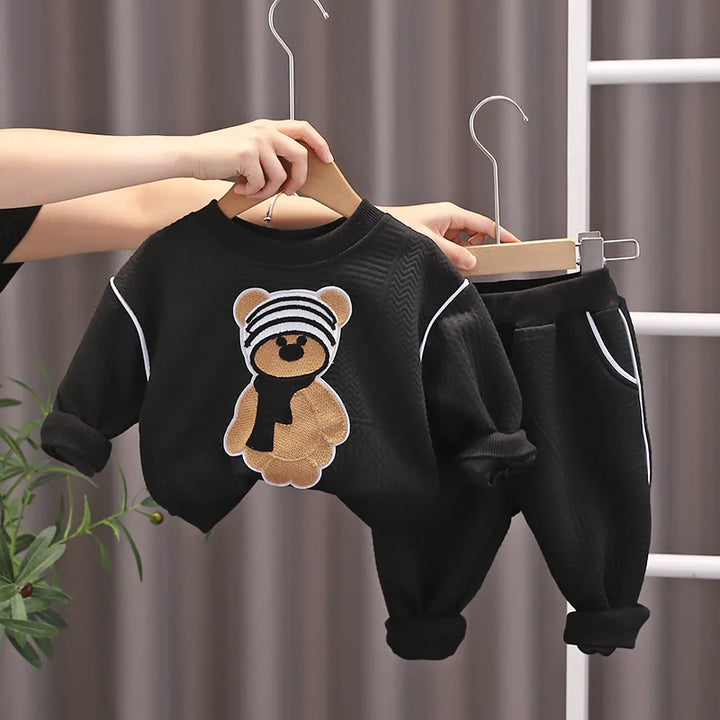 Hip Hop Bear Long-sleeved Pullover and Jogger Pants - Gen U Us Products