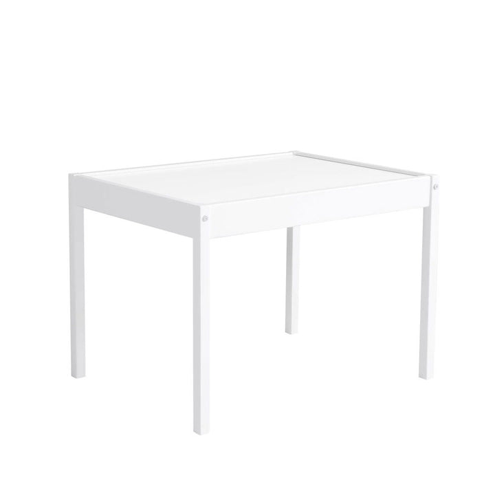 Kid's Sturdy 3-Piece Wooden Kiddy White Table and Chair Set - Gen U Us Products -  
