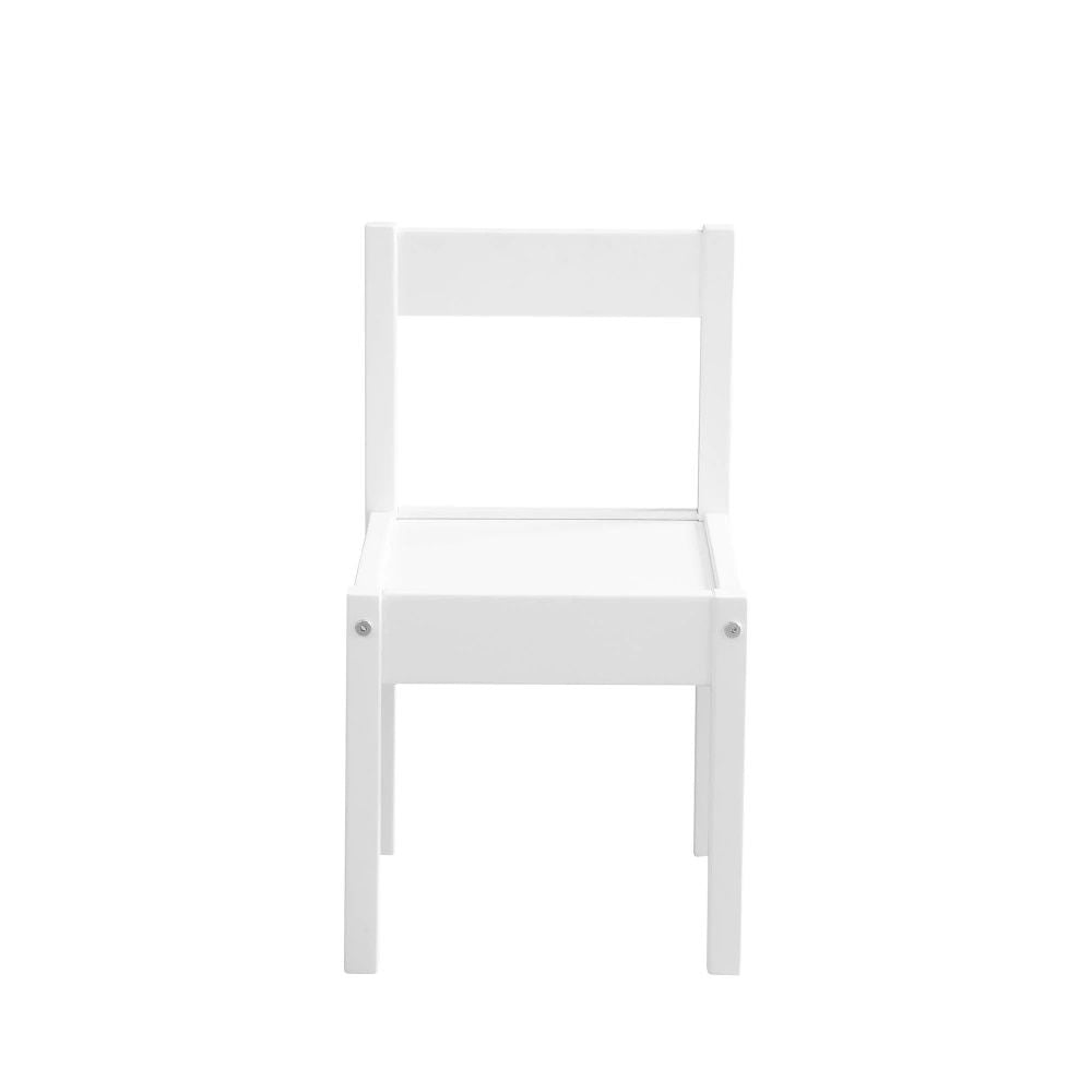 Kid's Sturdy 3-Piece Wooden Kiddy White Table and Chair Set - Gen U Us Products -  