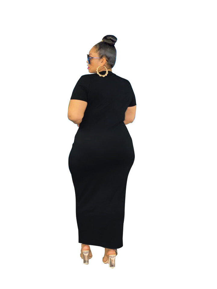 Long Short Sleeve Skirts with Slice Cut Out Lashes - Gen U Us Products