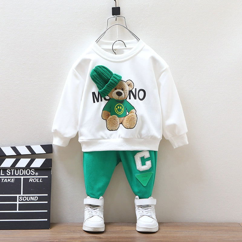 Lovable Hip Hop Anime Bear with Hat Cotton Pullover and Pants - Gen U Us Products -  