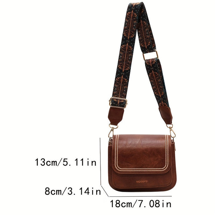 Luxury Retro Faux Leather Mini Square Crossbody Handbags 