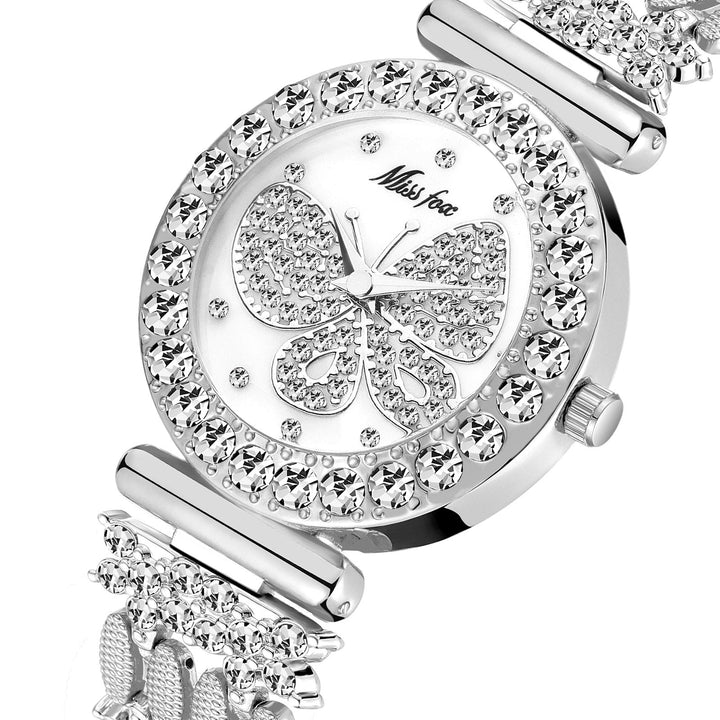 Luxury Steel Mesh Full Butterfly Diamond MISSFOX Quartz Watches - Gen U Us Products