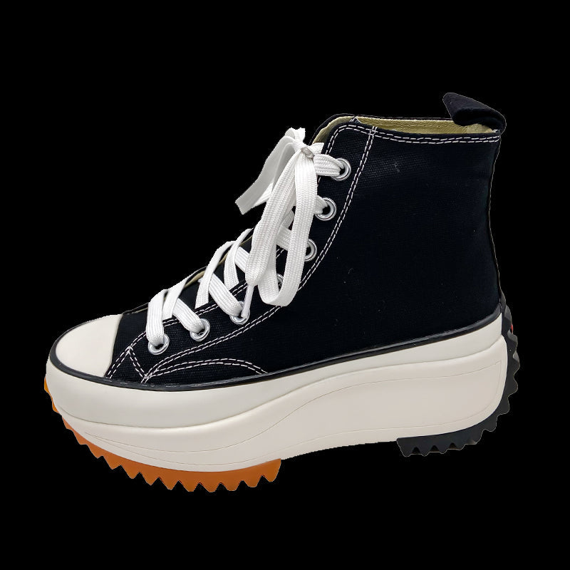 Modern Eye-catching High Top Design Canvas Platform Sole Sneakers - Gen U Us Products