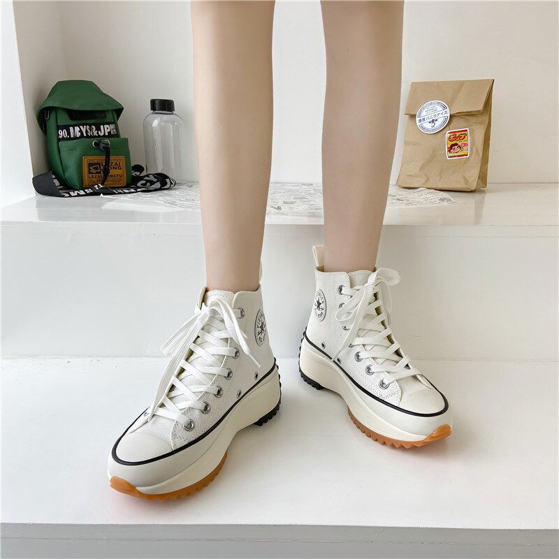 Modern Eye-catching High Top Design Canvas Platform Sole Sneakers - Gen U Us Products -  