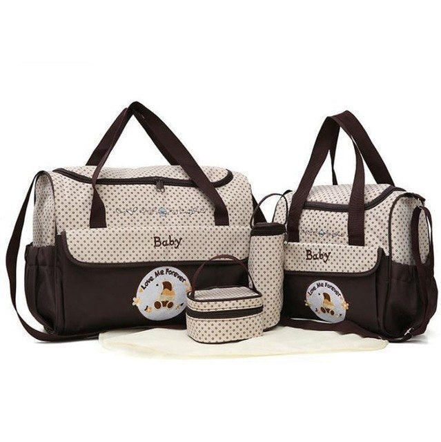 Mommy 5pcs All in One Baby Nursing Tote Diaper Bags 