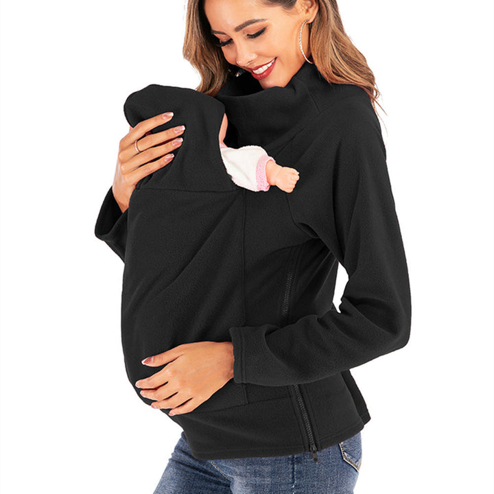 Multi-functional Maternity Women Baby Kangaroo Pullovers in Plus Sizes 