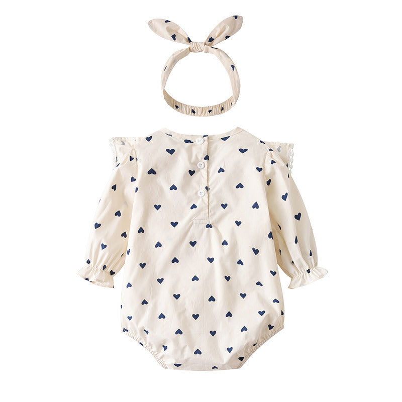 Newborn Baby Girls Comfy 100% Soft Cotton Triangle Climb Romper - Gen U Us Products -  