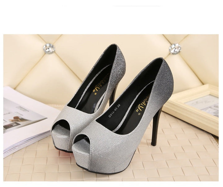 Office Lady Sexy Super High Heels Waterproof Fish Mouth Shoes - Gen U Us Products