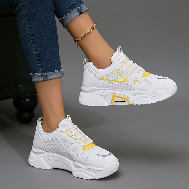 On-trend Lightweight Comfy Low-top Chunky Thick Sole Sneakers - Gen U Us Products