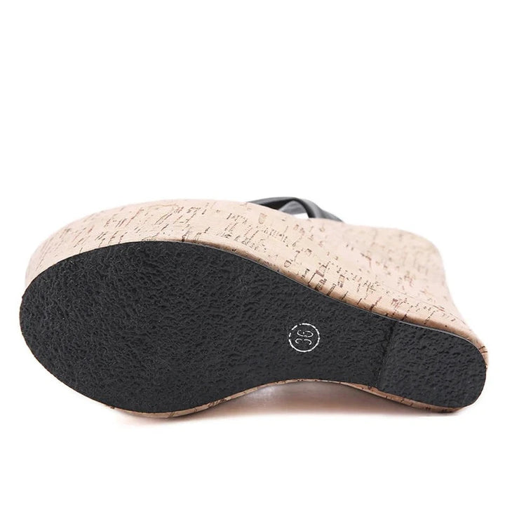 Peep Pinch Toe Super High Heel Wedge Sandals - Gen U Us Products