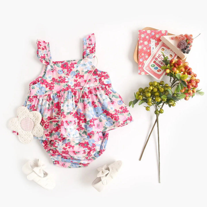 Pretty Floral Sleeveless Tops and Shorts Sets - Gen U Us Products -  