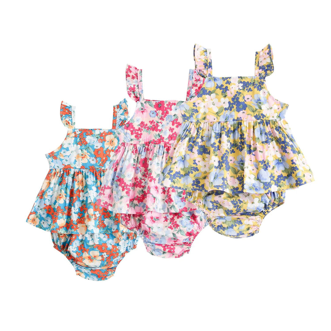 Pretty Floral Sleeveless Tops and Shorts Sets - Gen U Us Products -  