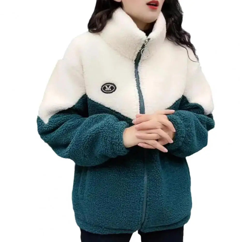 Thick Lamb Fleece Sherpa Lined Pockets Women's Pullovers - Flossy Mom