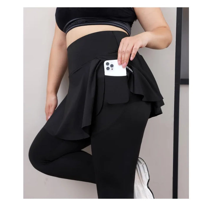 High Stretch Seamless Plus Size Yoga Skirt Pants
