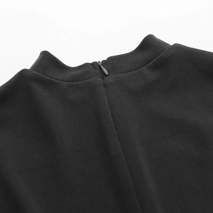 Half High Collar Bodycon Mini Office Dresses