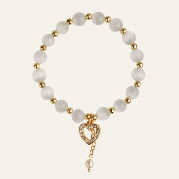 Women's Crystal Opal Pearl Clover Luxury Bracelet