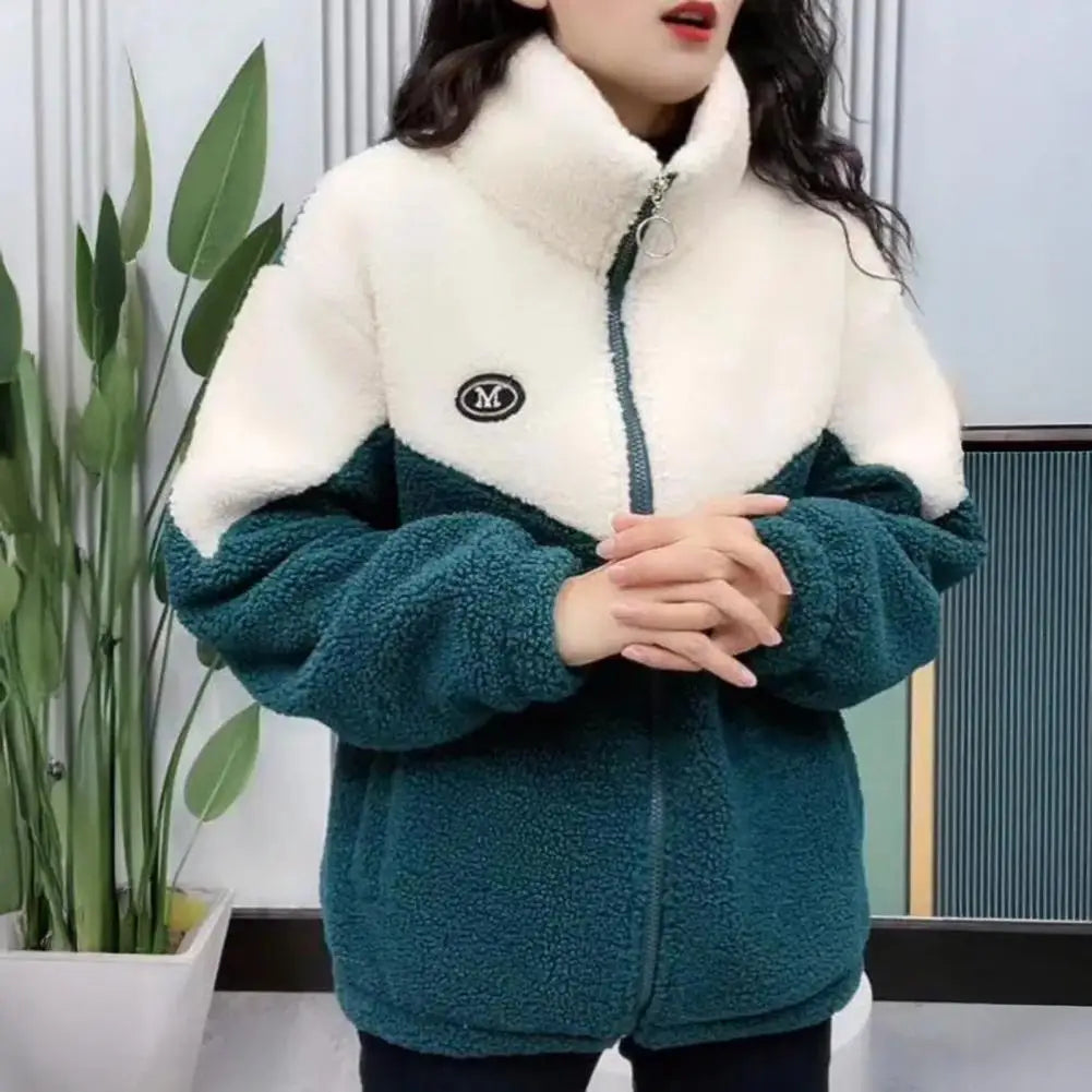 Thick Lamb Fleece Sherpa Lined Pockets Women's Pullovers - Flossy Mom