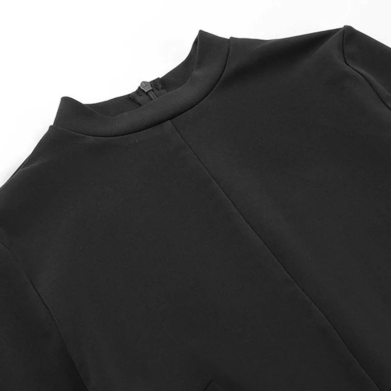 Half High Collar Bodycon Mini Office Dresses