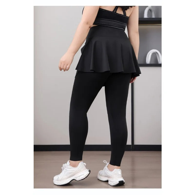 High Stretch Seamless Plus Size Yoga Skirt Pants