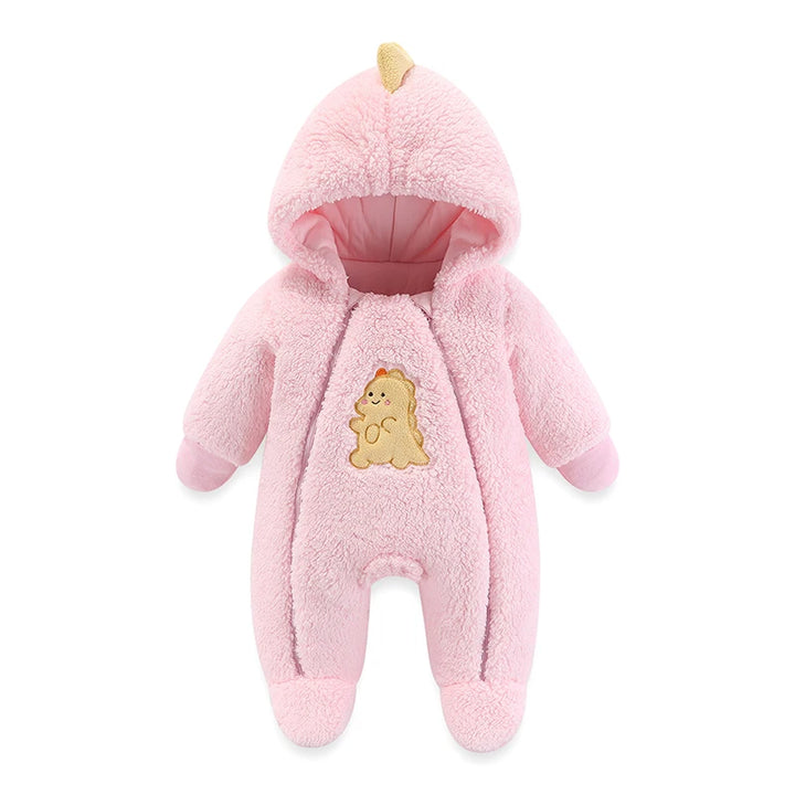 Thicken Newborn Babies Hooded Soft Cotton Snow Jumpsuits