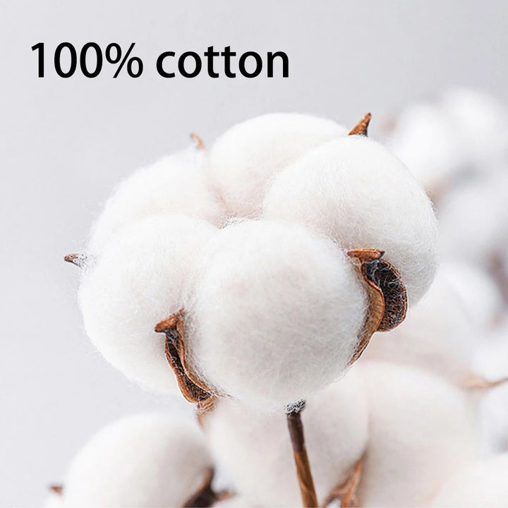 100% cotton detail: soft white cotton blossoms close-up