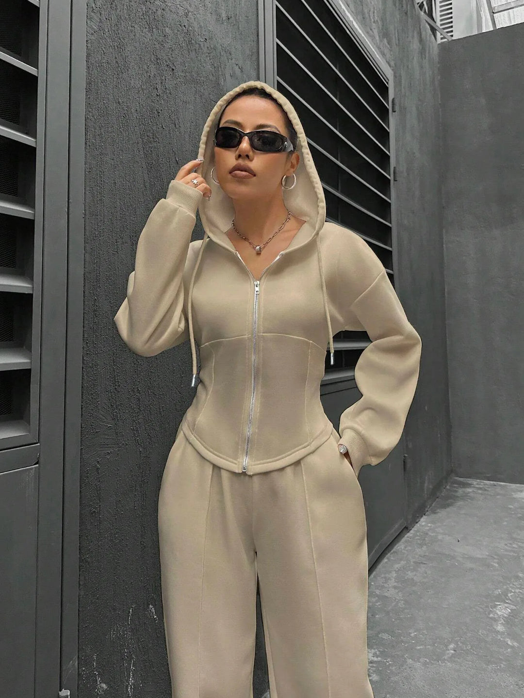 🌈 Versatile Cotton Tracksuits 👩 Hoodie + Flared Pants - Flossy Mom