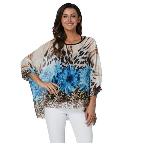 Plus Size Womens Flowy Floral Print Shirt Dresses