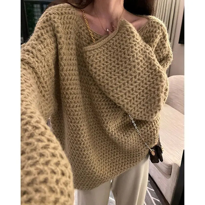 High-end Gentle Thick Needle Knit Sweaters