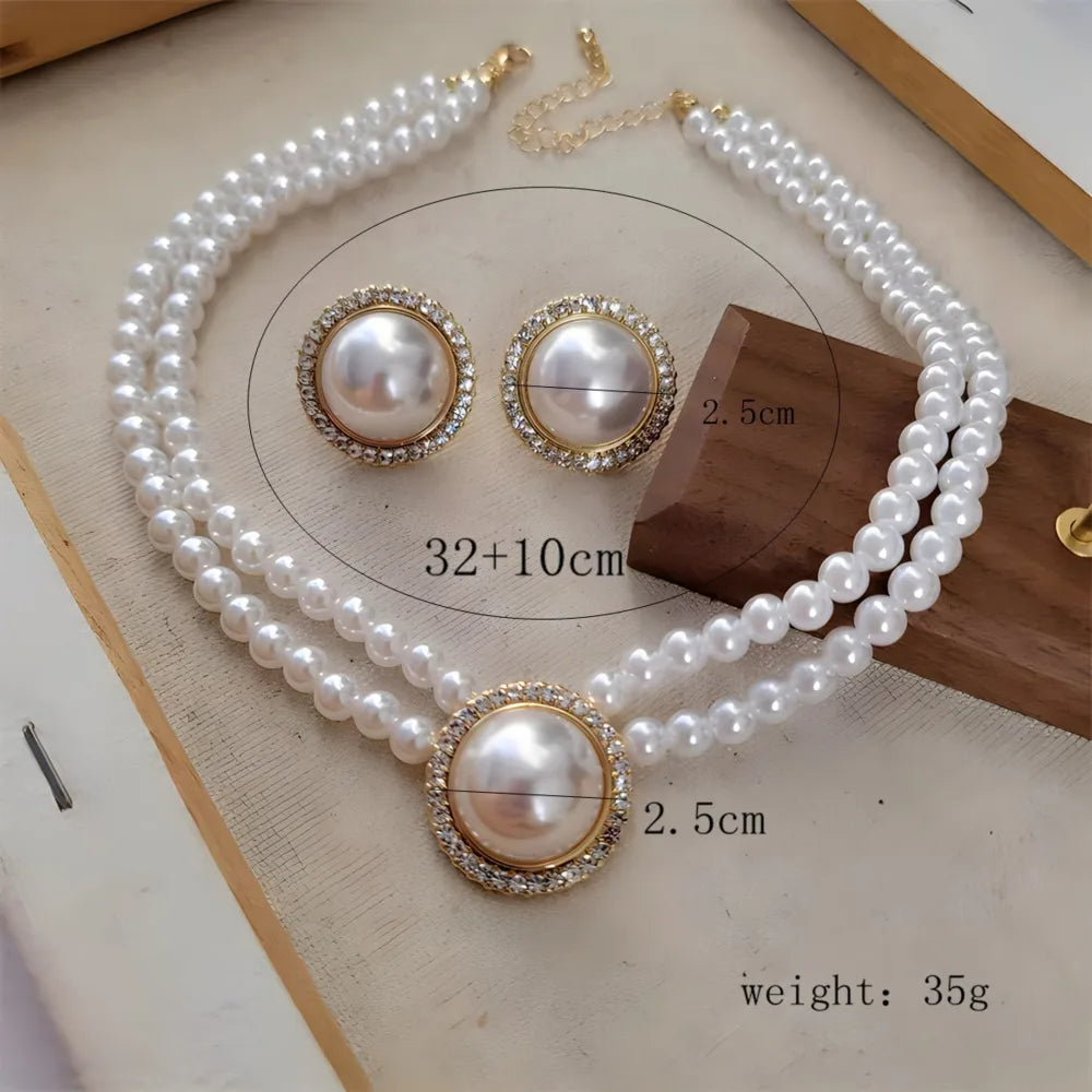 Radiant Rhinestones & Timeless Pearls - Jewelry Sets - Flossy Mom