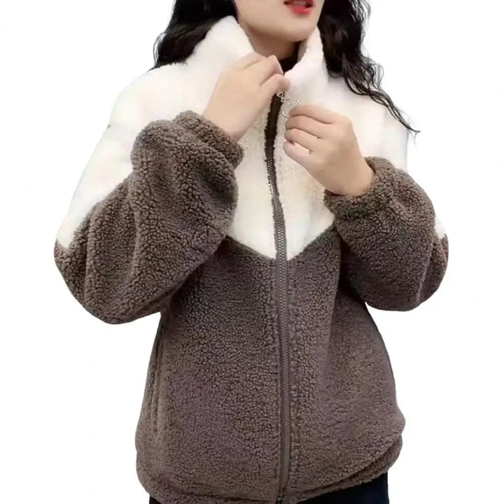 Thick Lamb Fleece Sherpa Lined Pockets Women's Pullovers - Flossy Mom