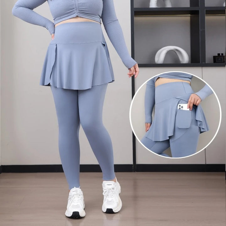 High Stretch Seamless Plus Size Yoga Skirt Pants