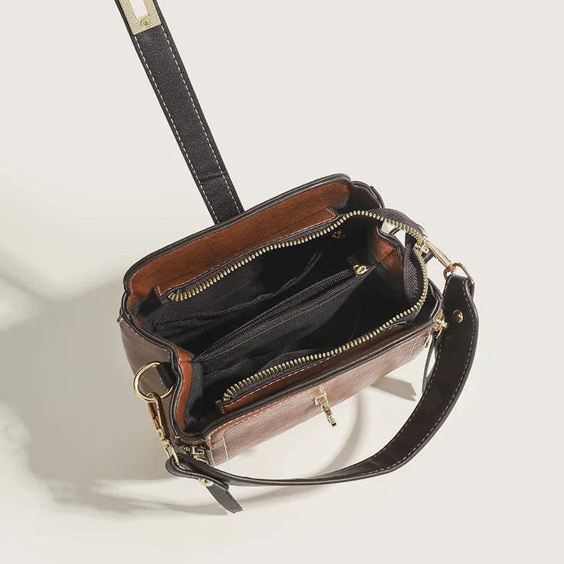 Timeless Gold Hardware Handle Strap PU Leather Bags - Flossy Mom