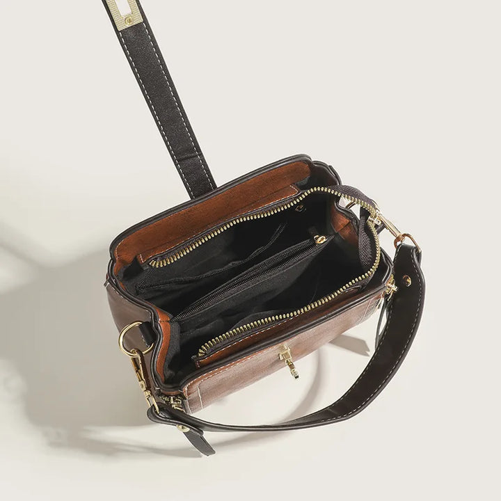 Timeless Gold Hardware Handle Strap PU Leather Bags - Flossy Mom