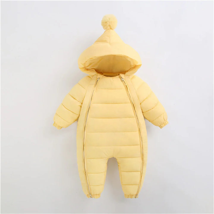 Warm Double Zipper Long Sleeves Hooded Snowsuits