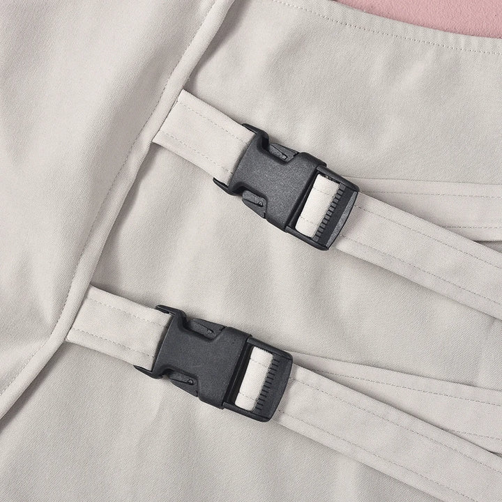 Modern Women's High Slit Belts Pockets Cargo Long Skirts