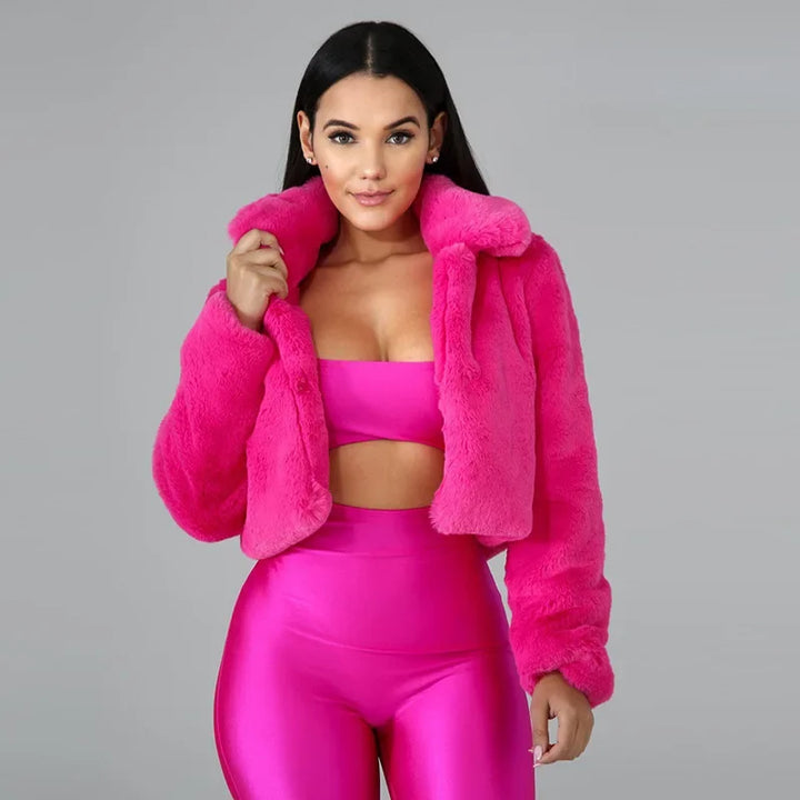 Chic Short Faux Fur Jackets 🧥 Cozy & Trendy Vibes - Flossy Mom