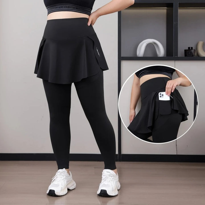 High Stretch Seamless Plus Size Yoga Skirt Pants